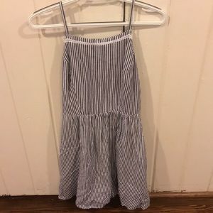 Striped chambray dress